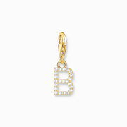 Thomas Sabo Charmista Gold Plated Sterling Silver Letter B Charm Pendant