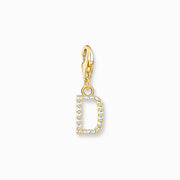 Thomas Sabo Charmista Gold Plated Sterling Silver Letter D Charm Pendant