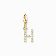 Thomas Sabo Charmista Gold Plated Sterling Silver Letter H Charm Pendant