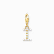 Thomas Sabo Charmista Gold Plated Sterling Silver Letter I Charm Pendant
