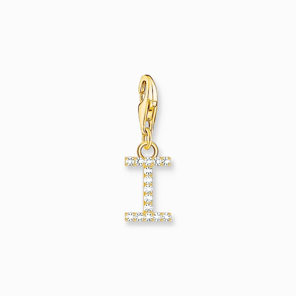 Thomas Sabo Charmista Gold Plated Sterling Silver Letter I Charm Pendant