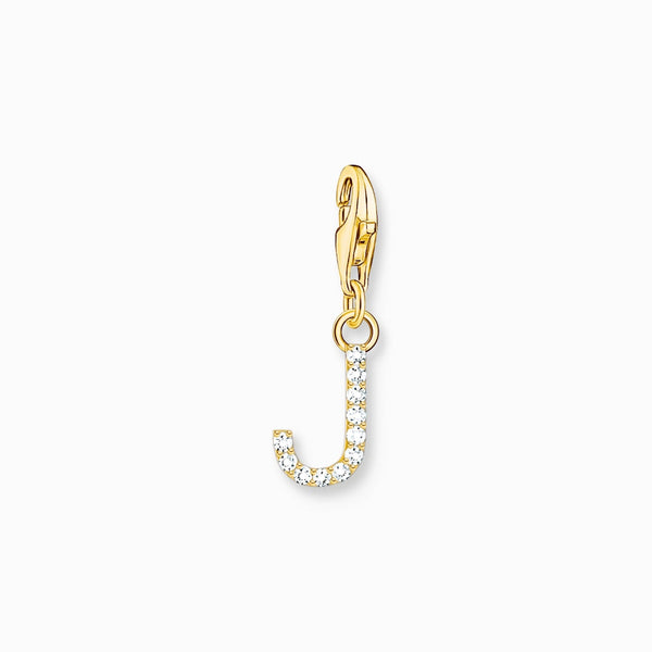 Thomas Sabo Charmista Gold Plated Sterling Silver Letter J Charm Pendant