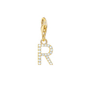 Thomas Sabo Charmista Gold Plated Sterling Silver Letter R Charm Pendant