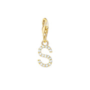 Thomas Sabo Charmista Gold Plated Sterling Silver Letter S Charm Pendant