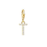 Thomas Sabo Charmista Gold Plated Sterling Silver Letter T Charm Pendant
