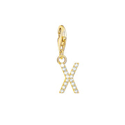 Thomas Sabo Charmista Gold Plated Sterling Silver Letter X Charm Pendant