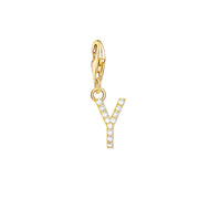 Thomas Sabo Charmista Gold Plated Sterling Silver Letter Y Charm Pendant