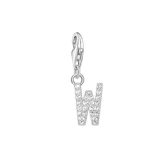 Thomas Sabo Charmista Sterling Silver Letter W Charm Pendant