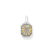 Thomas Sabo Glam & Soul Sterling Silver Gold Compass Pendant, PE867-849-7.