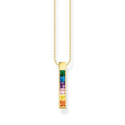 Thomas Sabo Gold Plated Sterling Silver Colourful Stone Necklace, KE2113-971-7-L45V.