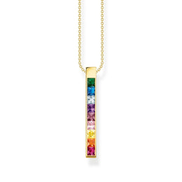 Thomas Sabo Gold Plated Sterling Silver Colourful Stone Necklace, KE2146-996-7-L45V.