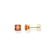 Thomas Sabo Gold Plated Sterling Silver Red Stone Stud Earrings, H2174-472-8.