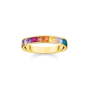 Thomas Sabo Gold Plated Sterling Silver Colourful Stones Ring, TR2403-996-7.