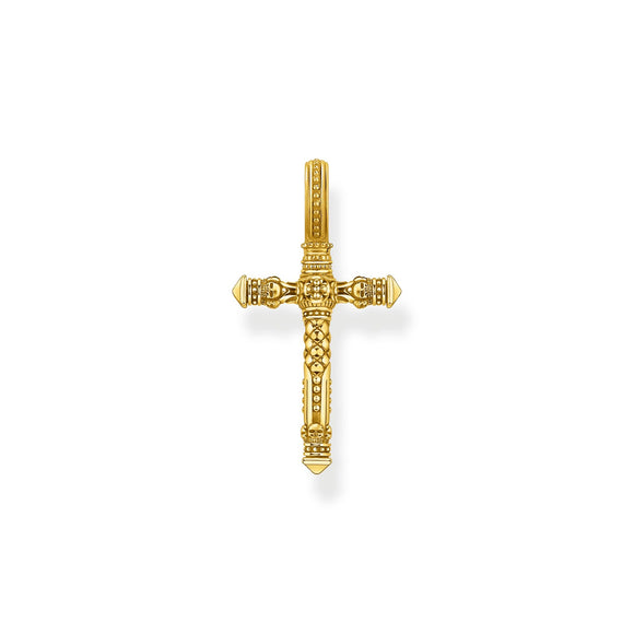 Thomas Sabo Gold Plated Sterling Silver Cross Pendant, PE503-413-39.