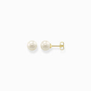 Thomas Sabo Gold Plated Sterling Silver Pearl Stud Earrings, H1431-430-14.