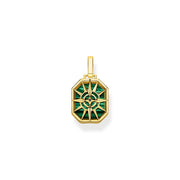 Thomas Sabo Gold Plated Sterling Silver Small Compass Star Pendant, PE911-140-6.