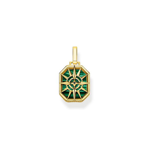 Thomas Sabo Gold Plated Sterling Silver Small Compass Star Pendant, PE911-140-6.