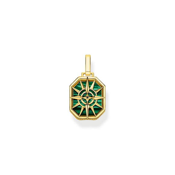 Thomas Sabo Gold Plated Sterling Silver Small Compass Star Pendant, PE911-140-6.