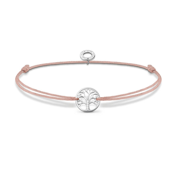 Thomas Sabo Little Secret Tree Of Love Sterling Silver Thin Knotted Textile Bracelet, LS125-401-19-L20V.