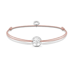 Thomas Sabo Little Secret Tree Of Love Sterling Silver Thin Knotted Textile Bracelet, LS125-401-19-L20V.