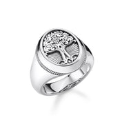 Thomas Sabo Rebel At Heart Sterling Silver Tree Of Life Signet Ring, TR2245-637-21-48.