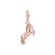 Thomas Sabo Charm Club Rose Gold Plated Sterling Silver Horse Charm, 1900-415-40.