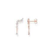 Thomas Sabo Rose Gold Plated Sterling Silver Ice Crystal Ear Climber Earrings, H2254-416-14.