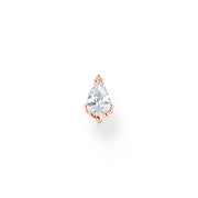 Thomas Sabo Rose Gold Plated Sterling Silver Ice Crystal Single Stud Earring, H2259-416-14.