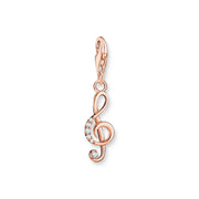 Thomas Sabo Rose Gold Plated Sterling Silver Musical Charm, 1899-416-14.