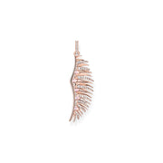 Thomas Sabo Rose Gold Plated Sterling Silver Phoenix Wing Pink Stones Pendant, PE938-323-9