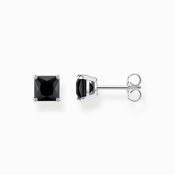 Thomas Sabo Sterling Black Stone Stud Earrings, H2174-024-11.