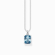 Thomas Sabo Sterling Silver Blue Stone Necklace, KE1964 009-1-L45V.
