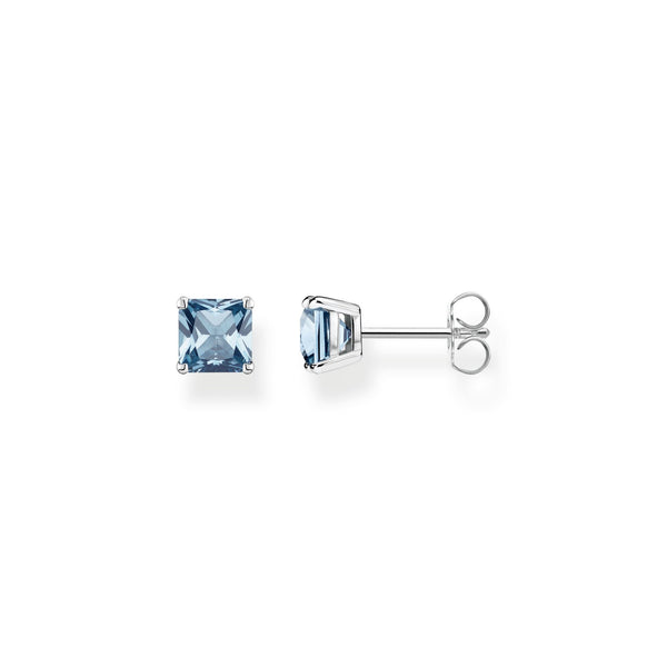 Thomas Sabo Sterling Silver Blue Stone Stud Earrings, H2174-009-1.