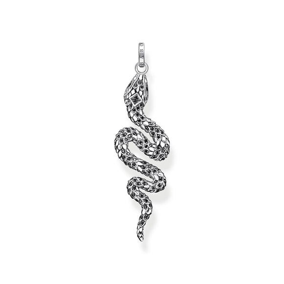 Thomas Sabo Sterling Silver Blackened Snake Pendant, PE945-643-11.