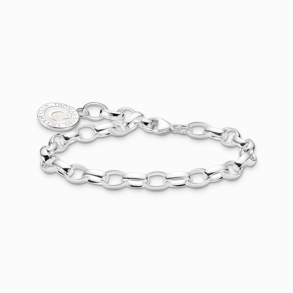 Thomas Sabo Sterling Silver Charmista Member Charm Bracelet with White Coin