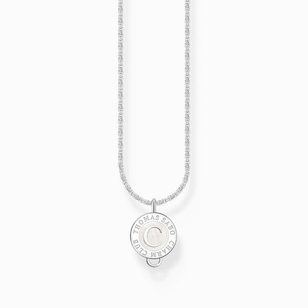 Thomas Sabo Sterling Silver Charmista Member Charm Necklace with White Coin