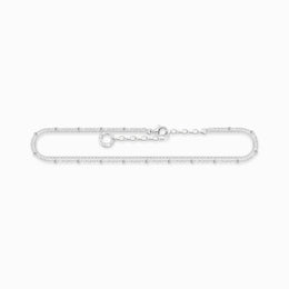 Thomas Sabo Plated Sterling Silver Dots Anklet, AK0030-001-21-L27V.