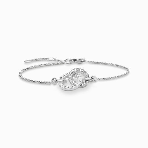 Thomas Sabo Sterling Silver Forever Together Bracelet, A1551-051-14-L19,5V