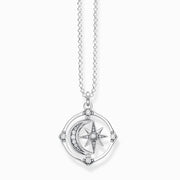 Thomas Sabo Sterling Silver Moveable Moon and Star Necklace, KE1983-643-14-L70.