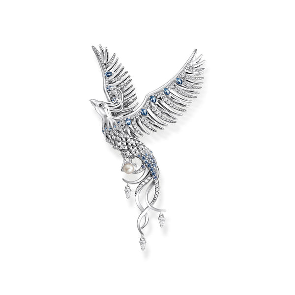 Thomas Sabo Sterling Silver Phoenix Blue Stones Pendant, PE937-945-7