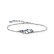 Thomas Sabo Sterling Silver Phoenix Wing Blue Stones Bracelet, A2070-644-1-L19V
