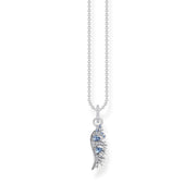 Thomas Sabo Sterling Silver Phoenix Wing Blue Stones Necklace, KE2168-644-1-L45V