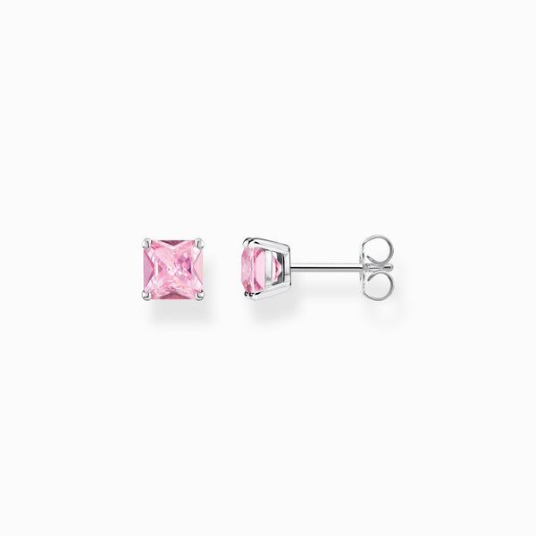 Thomas Sabo Sterling Silver Pink Stud Earrings, H2174-051-9.