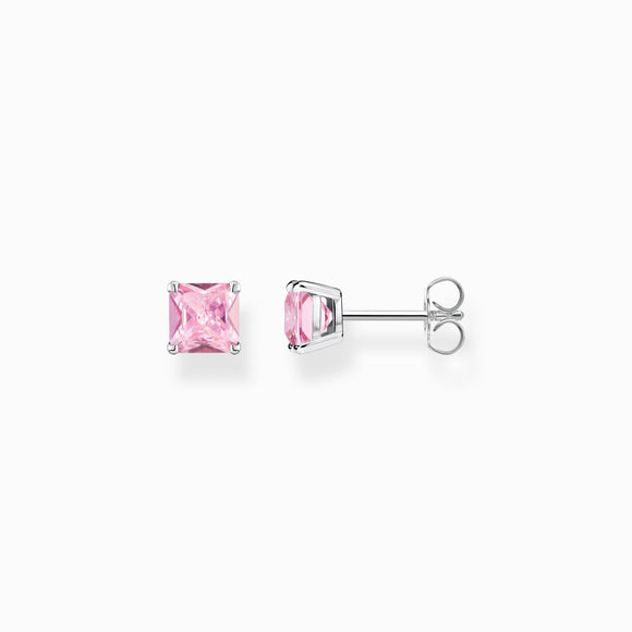 Thomas Sabo Sterling Silver Pink Stud Earrings, H2174-051-9.
