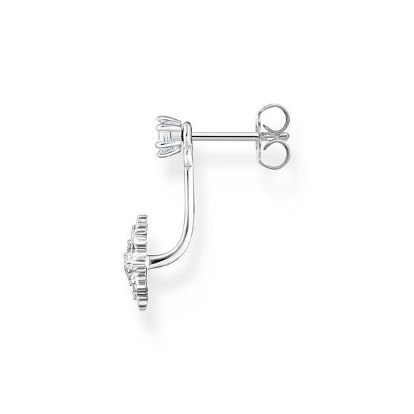 Thomas Sabo Sterling Silver Snowflake Single Stud Earring