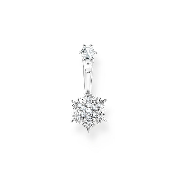 Thomas Sabo Sterling Silver Snowflake Single Stud Earring, H2255-051-14.