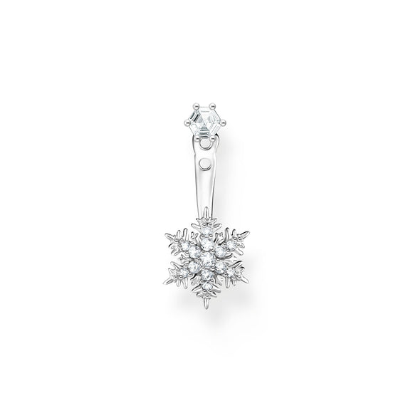 Thomas Sabo Sterling Silver Snowflake Single Stud Earring, H2255-051-14.