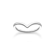 Thomas Sabo Sterling Silver V-Shape Ring, TR2393-001-21.