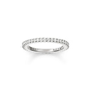 Thomas Sabo Sterling Silver White CZ Pave Eternity Ring, TR1980-051-14-44.