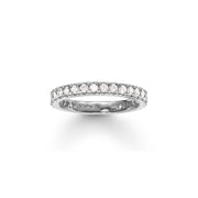 Thomas Sabo Sterling Silver White CZ Pave Eternity Ring, TR1981-051-14-48.